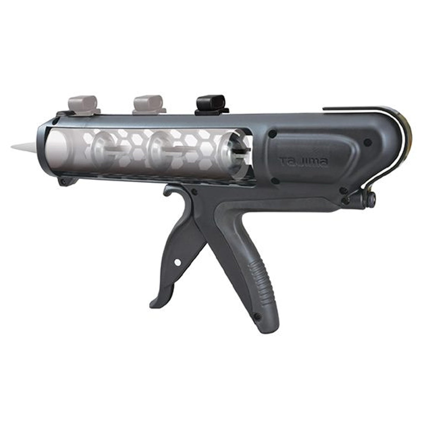 Tajima Caulk Gun with Blade-Shaped Sliding Rod - 360 Rotating Mounting Hook - CNV-100BC