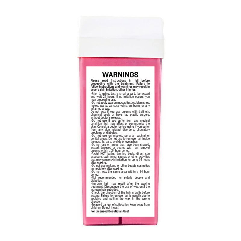Waxness Soft Wax Cartridge Rose 3.38 oz (96 g) – Professional Strip Wax Roll-On for Face & Body – Made in Italy
