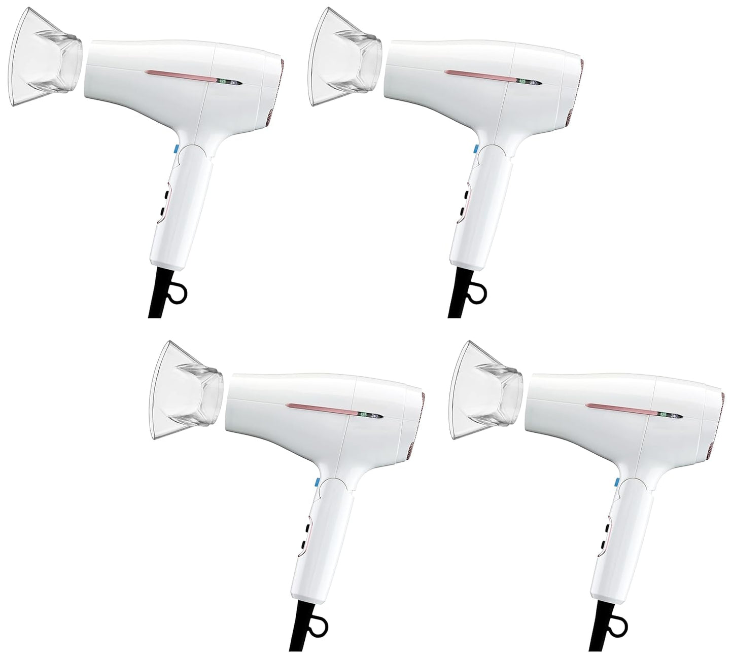 Conair Folding Handle Hair Dryer - 1875W Travel Blow Dryer with Ionic Conditioning | Purple, Concentrator & Diffuser Included