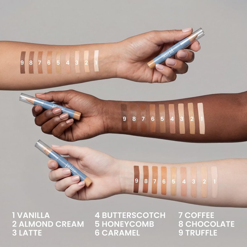 Perfecting Concealer Pencil for Mature Skin - Covers Dark Circles & Age Spots | 12-Hour Waterproof, Crease-Free (Almond Cream)