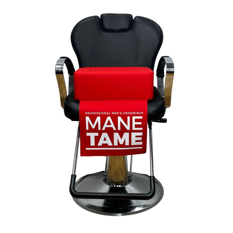 Mane TAME Highly Durable Professional Booster Seat for Barbers, 5.5" in Height and Thickness - Red