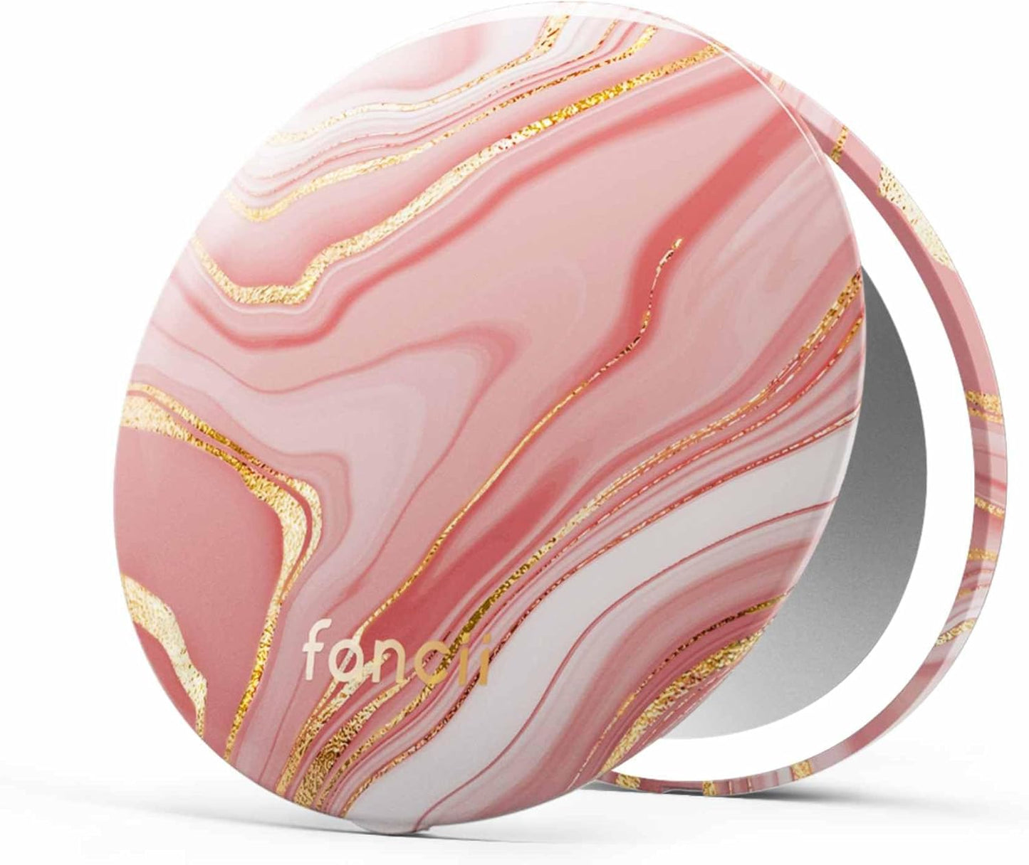 Compact Magnifying Mirror with LED Light - 10x/1x Rechargeable, Dimmable 3 Light Settings | Travel Handheld Mirror in Lilac Bliss