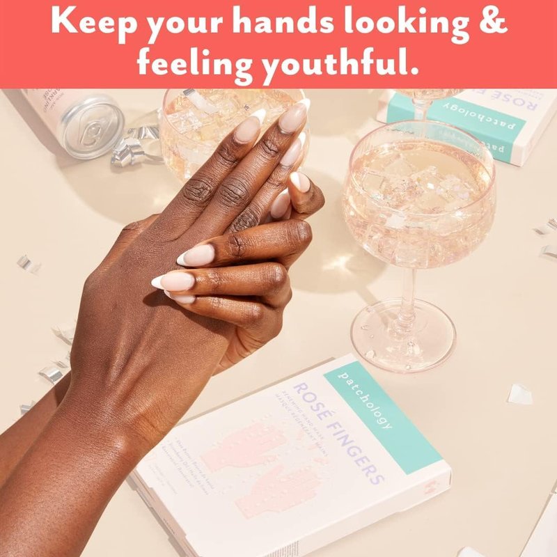 Patchology Hand Mask - Strawberry-Scented Moisturizing Gloves with Shea Butter for Dry Hands | 1 Pair