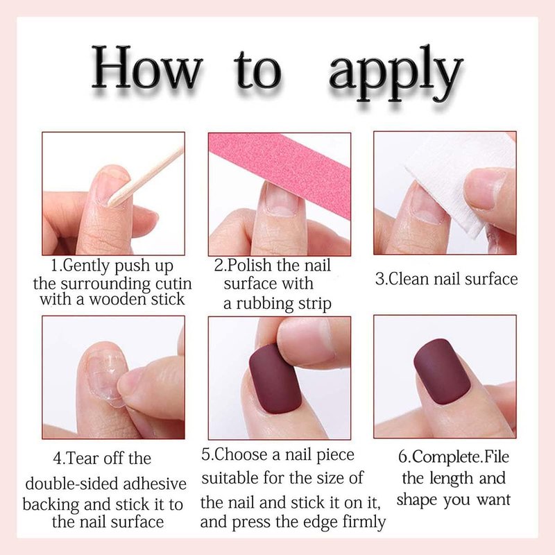 Press On Nails - Wine Red Medium Almond Fake Nails with Cherry, Leopard Print & Floral Design | 30 Pcs Reusable Manicure Set