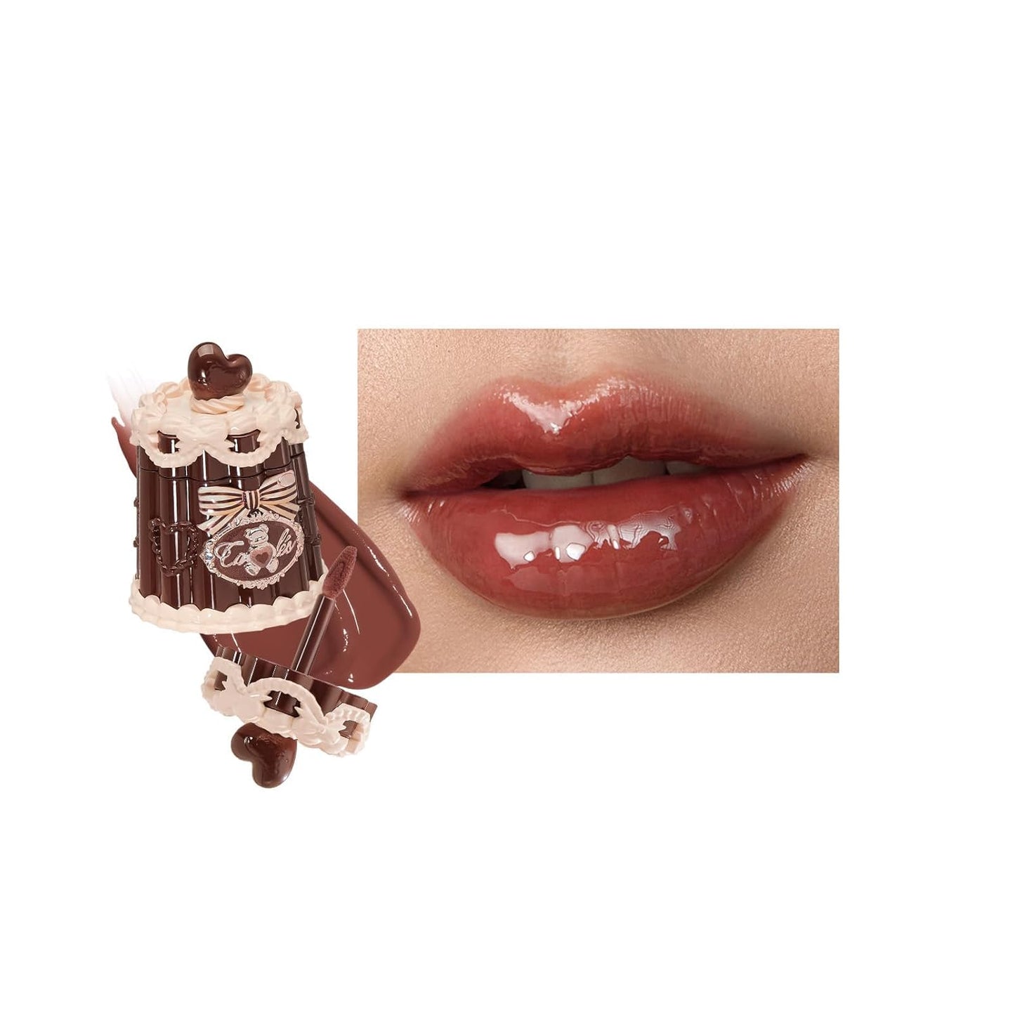 Sweetie Bear Coating Lip Jelly - Soft Moisturizing Tinted Lip Gloss with Botanicals | Lightweight Non-Sticky Pink Plumper, 0.18 oz