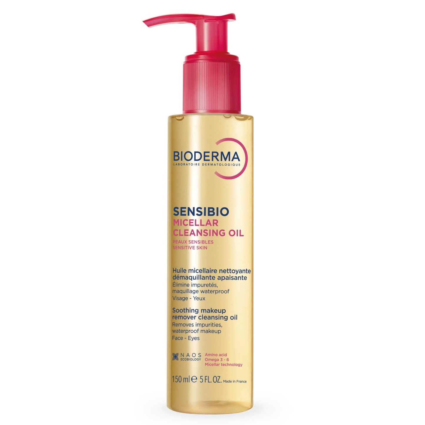 Bioderma Sensibio Micellar Cleansing Oil - Gentle Face Cleanser for Sensitive Skin | 6.7 oz