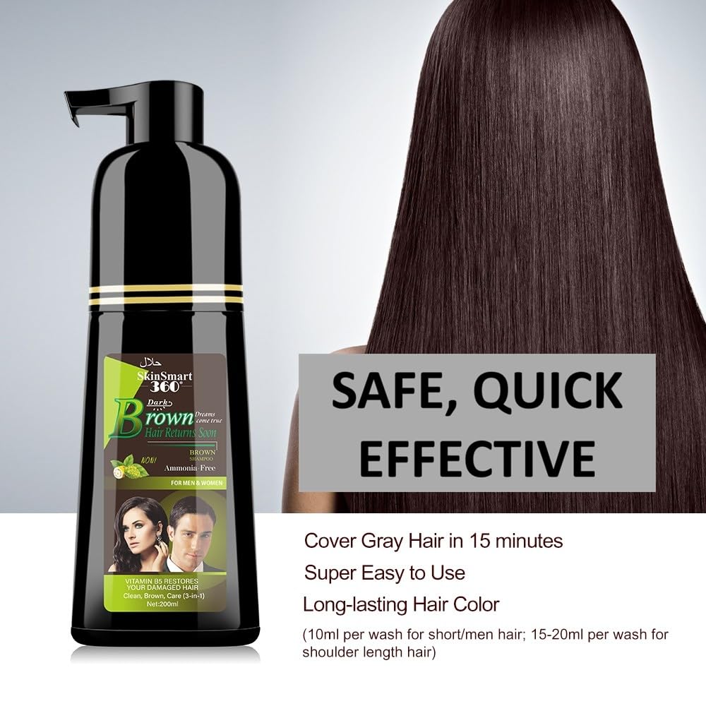 SkinSmart 360® No-Stain Hair Dye Shampoo, 200 mL