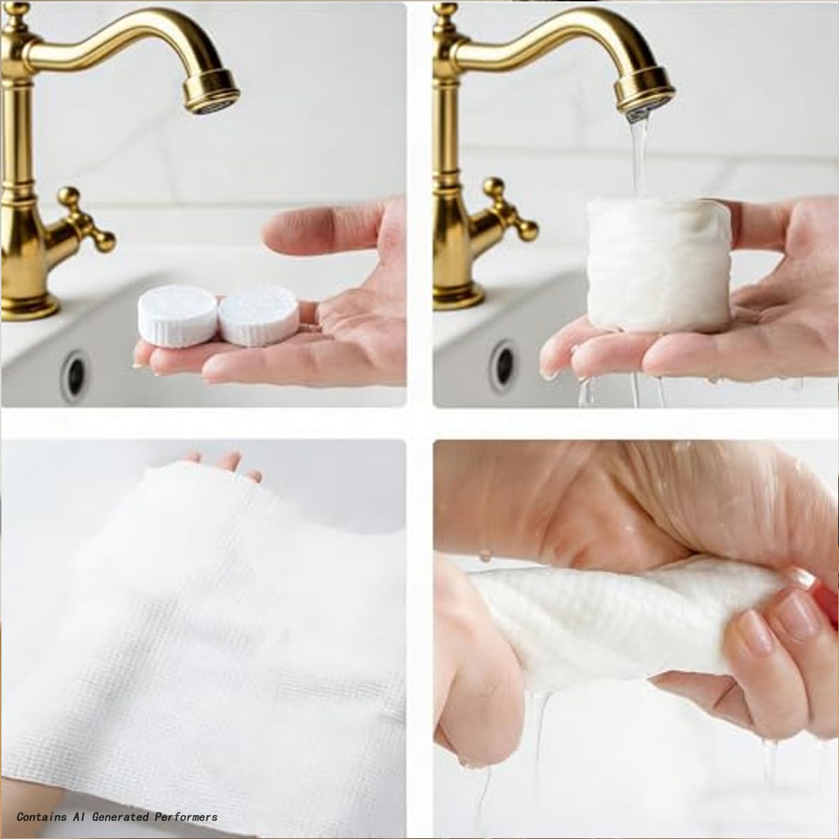 Hot Face Towel Warmer Replacement Towels, 400 Count White Compressed Spa Towels, Compatible Refills for Facial Care, Professional Salon & Barber Shop Use