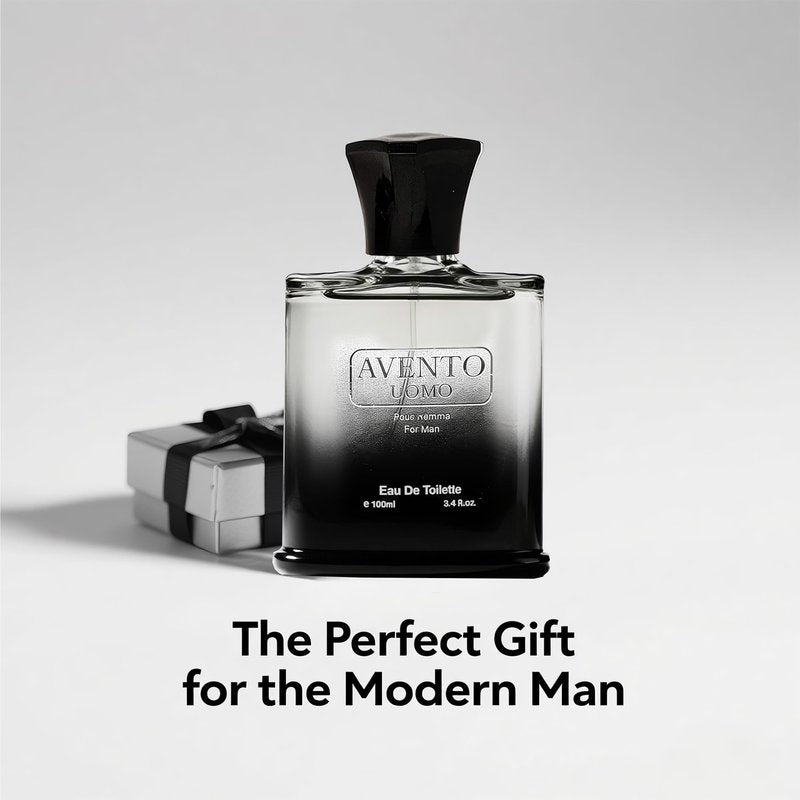 A CENTER Avento Eau de Parfum for Men 3.4 Fl Oz Perfume | Long Lasting Sophisticated Woody & Aromatic Fragrance | Elegant Glass Spray Bottle | Cologne Gift Daily Use