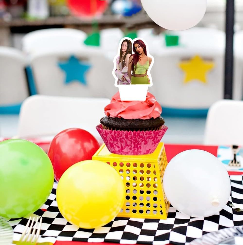 Katseye Cake Topper Set - 25 Pcs Birthday Party Decorations for Katseye Theme | Fun Cupcake Toppers