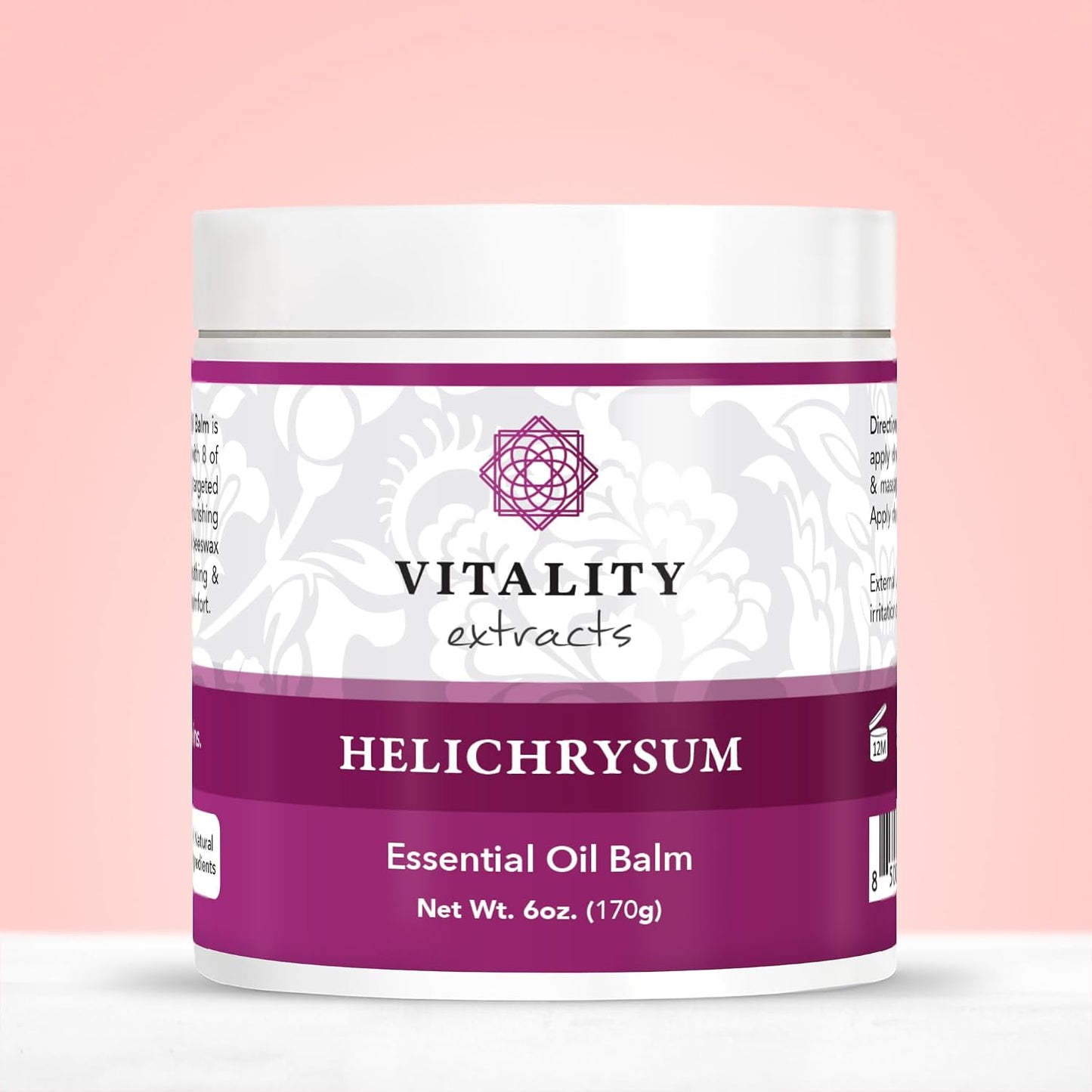 Helichrysum Balm - Ultra-Moisturizing Skin Healing Cream | 6oz, Beeswax & Almond Oil