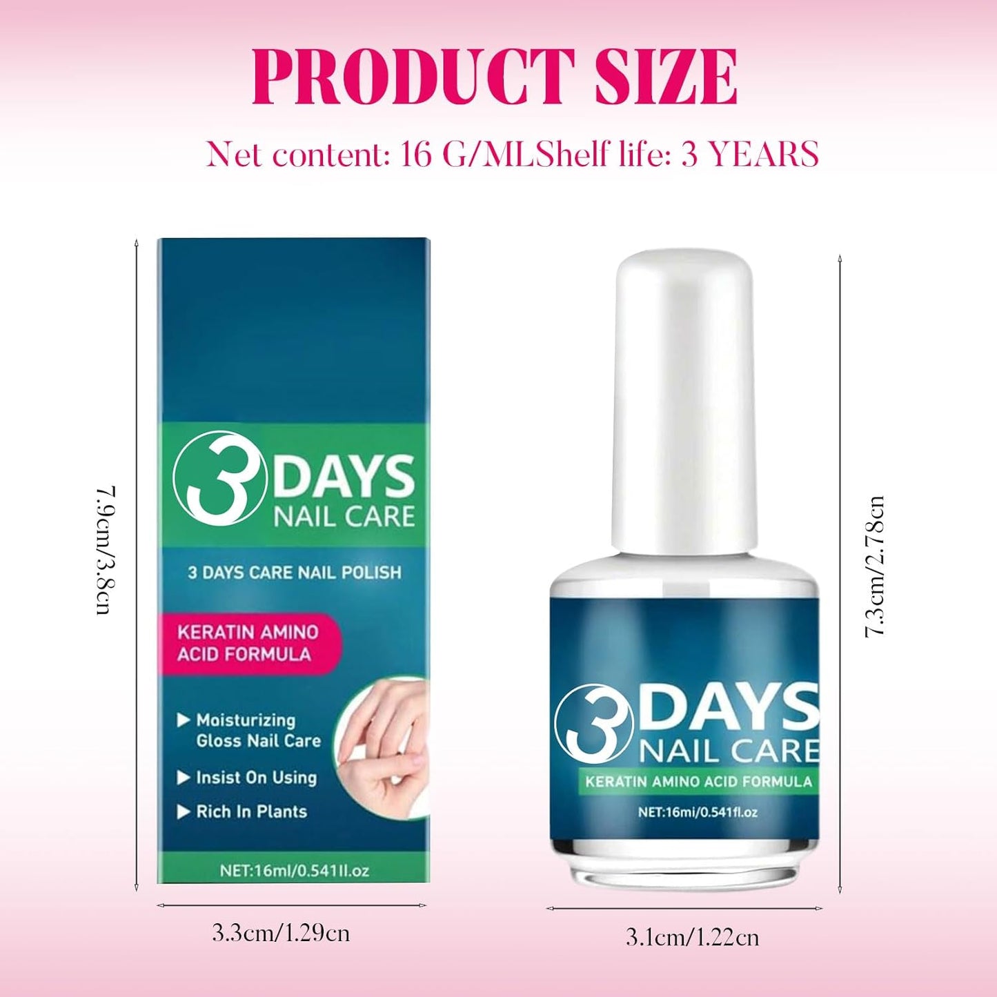 Nail Care Oil with Keratin - Fast Strengthening & Hydrating Formula for Weak, Fragile Nails | 1 oz