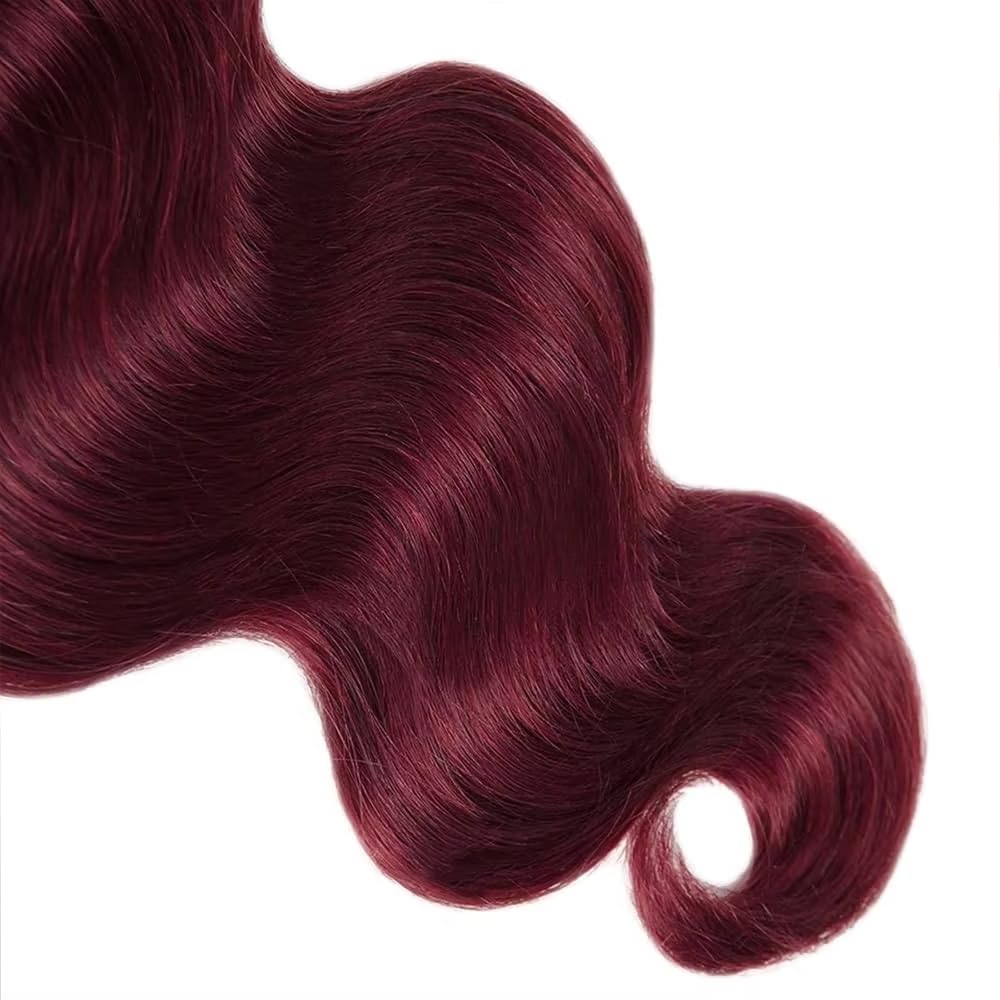 99J Bundles Human Hair Red Body Wave Bundles 26 28 30 inch Burgundy Human Hair Bundle 99j Body Wave Bundle 150g