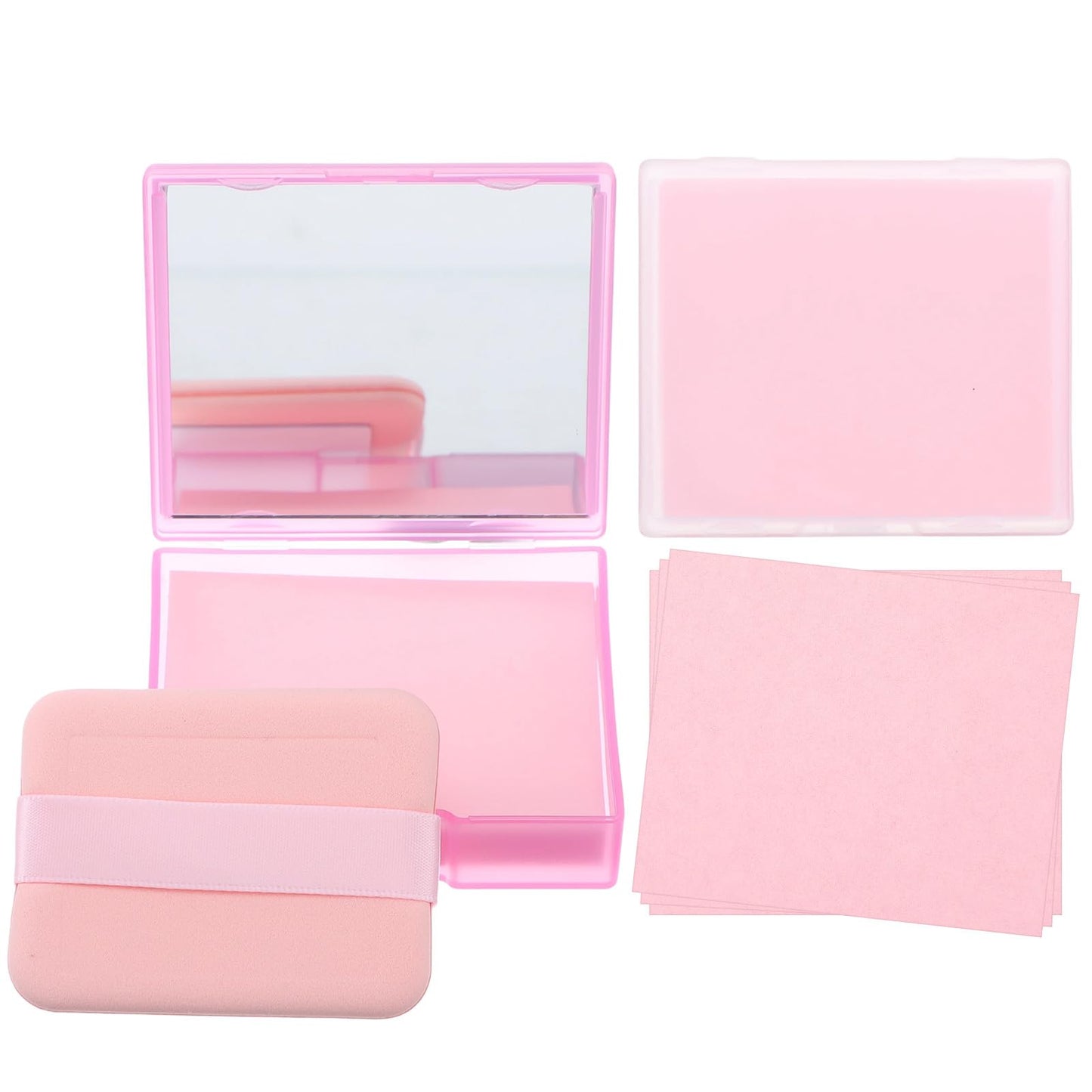 Sibba 500 PCS Absorb Oil Blotting Sheets for Face, Facial Oil Control Film with Mirror Puff & Refills for Oily Skin, Makeup Friendly Face Blotting Papers Absorbing Sheets Tissues for Controls Shine