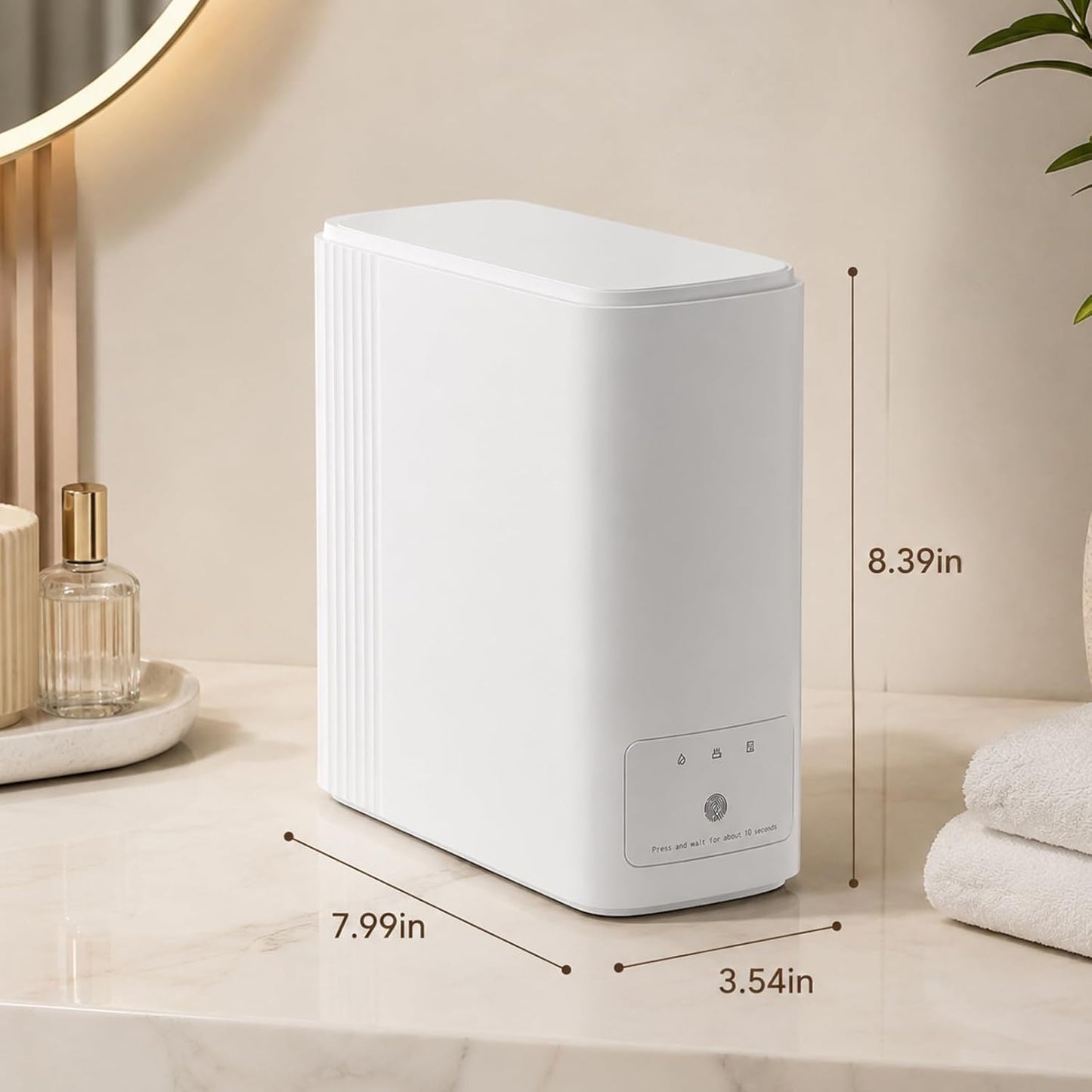 Mini Hot Towel Dispenser - Fast Heating Face Towel Warmer with Voice Alerts | 55°C (131°F) Constant Temp, 20 Towels Capacity