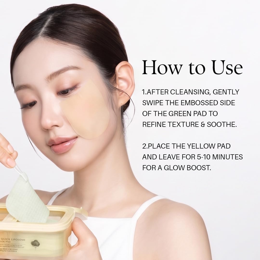 Double Quick Liposome Serum Mask Pads - Vita Toning Collagen Gel | 70 Count + Calming Toner Peeling Pads | 30 Count