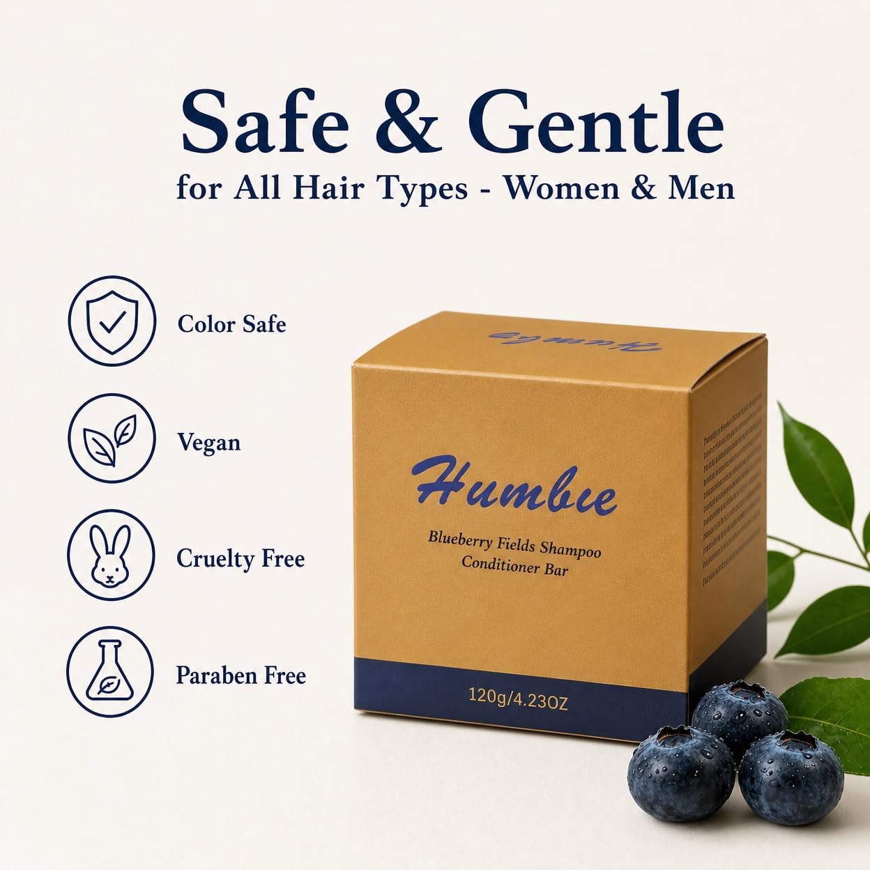 Biotin Shampoo and Conditioner Set for Thinning Hair, Volumizing Hair Growth Shampoo for Women & Men, Sulfate Free Rosemary & Blueberry Hair Care for Dry Damaged Hair