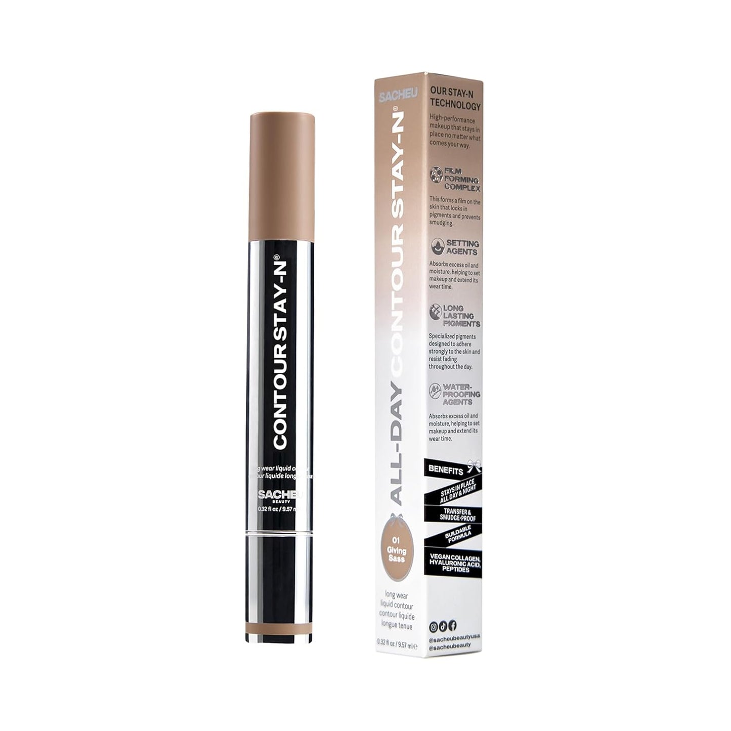 Liquid Contour Bronzer Cream - Long-Lasting, Blendable & Lightweight Formula | Vegan & Cruelty-Free