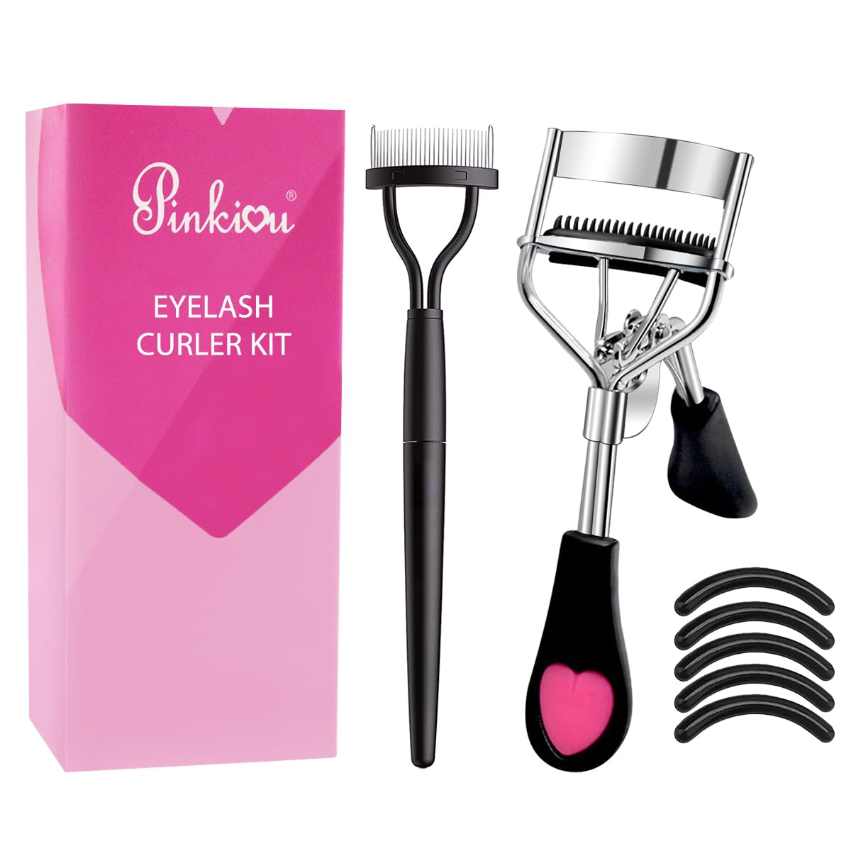Heated Eyelash Curler - USB Rechargeable Electric Lash Curler with Silicone Pad | Long-Lasting Makeup Tool for Women