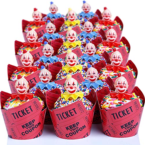 Carnival Theme Raffle Ticket Cupcake Wrappers - 36 Count