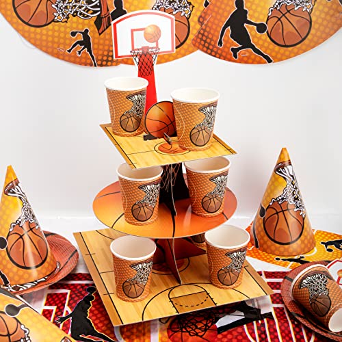 Basketball Cupcake Stand - 3 Tier Holder for Sports Parties