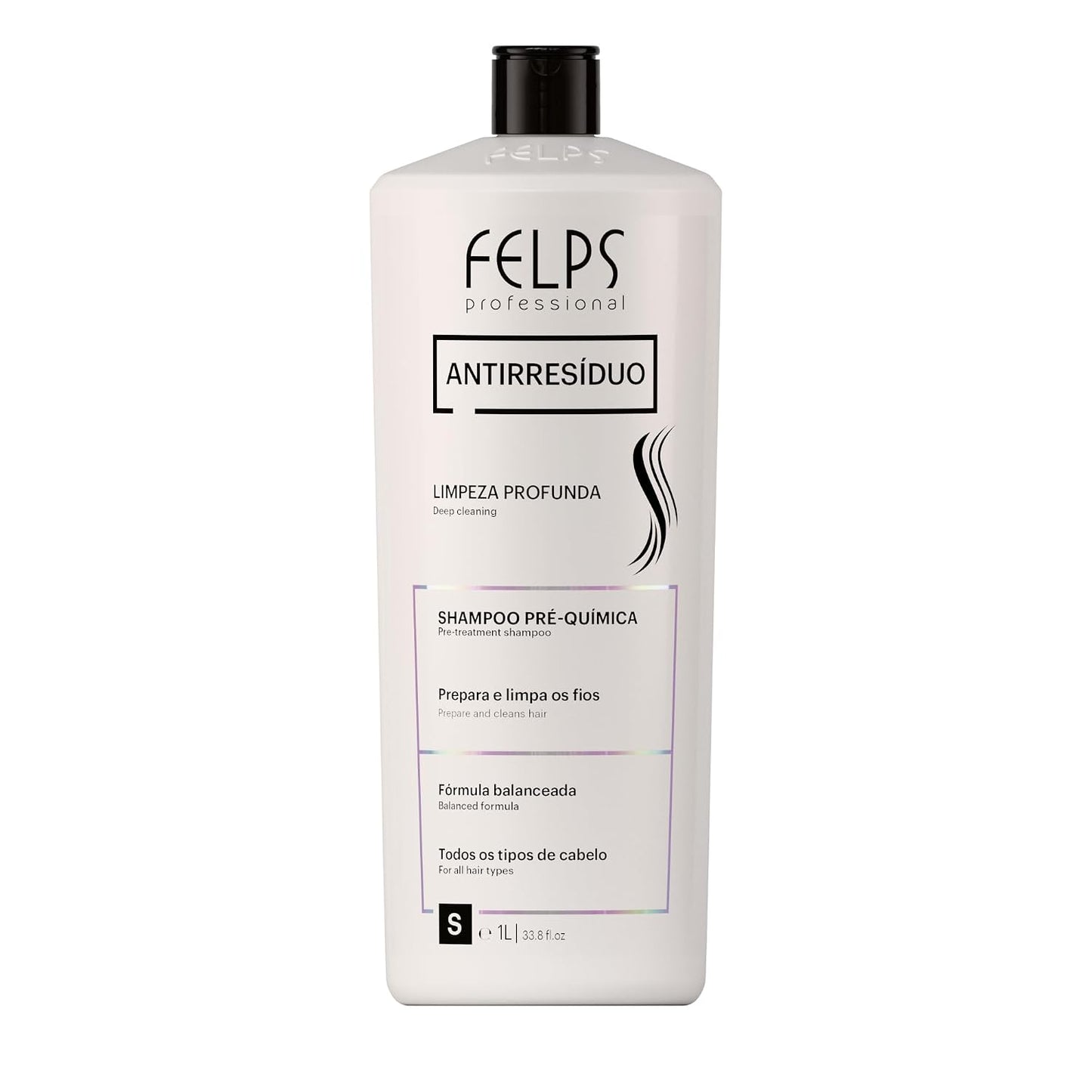 Felps Professional Antirresidue Deep Cleansing Shampoo - 1L | For All Hair Types, Removes Build-Up