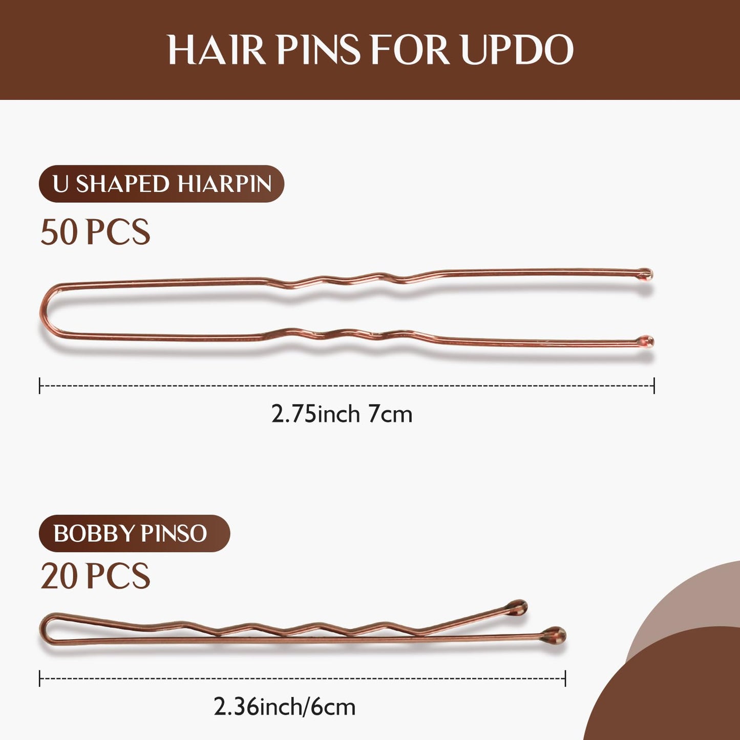 YGQQOY Updo Hair Filler, Padding, Sponge, Donuts, Volume Bumps It Tool and Hairpins, Light Brown