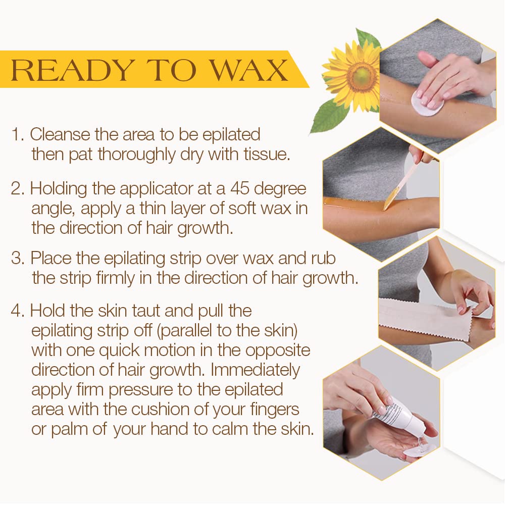 GiGi No Sting Wax with Kava Kava – Microwave Hair Removal Wax, 8 Ounces