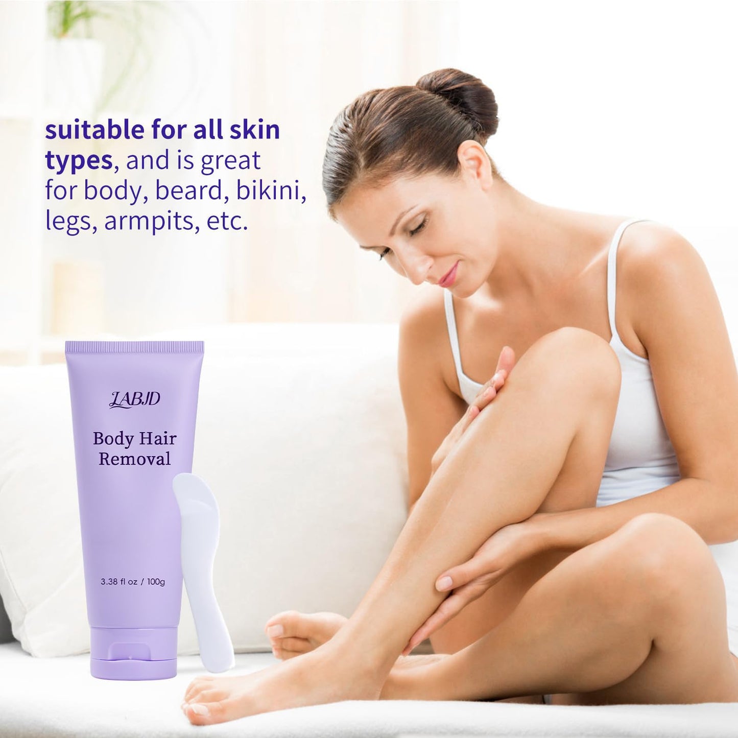 LABJD Gentle Body Hair Removal Cream-Pain free Hairs Removal Cream for Sensitive Skin with a Neutral Formula for Hair Removal and Skincare 2-in-1,Durable and Smooth for Men and Women