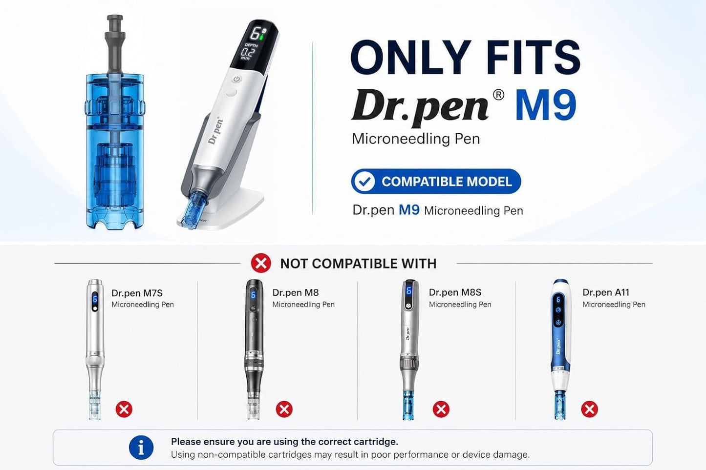 Dr.pen Microneedling Pen Cartridges for M9 for Home Use(36 Pin,10PCS)