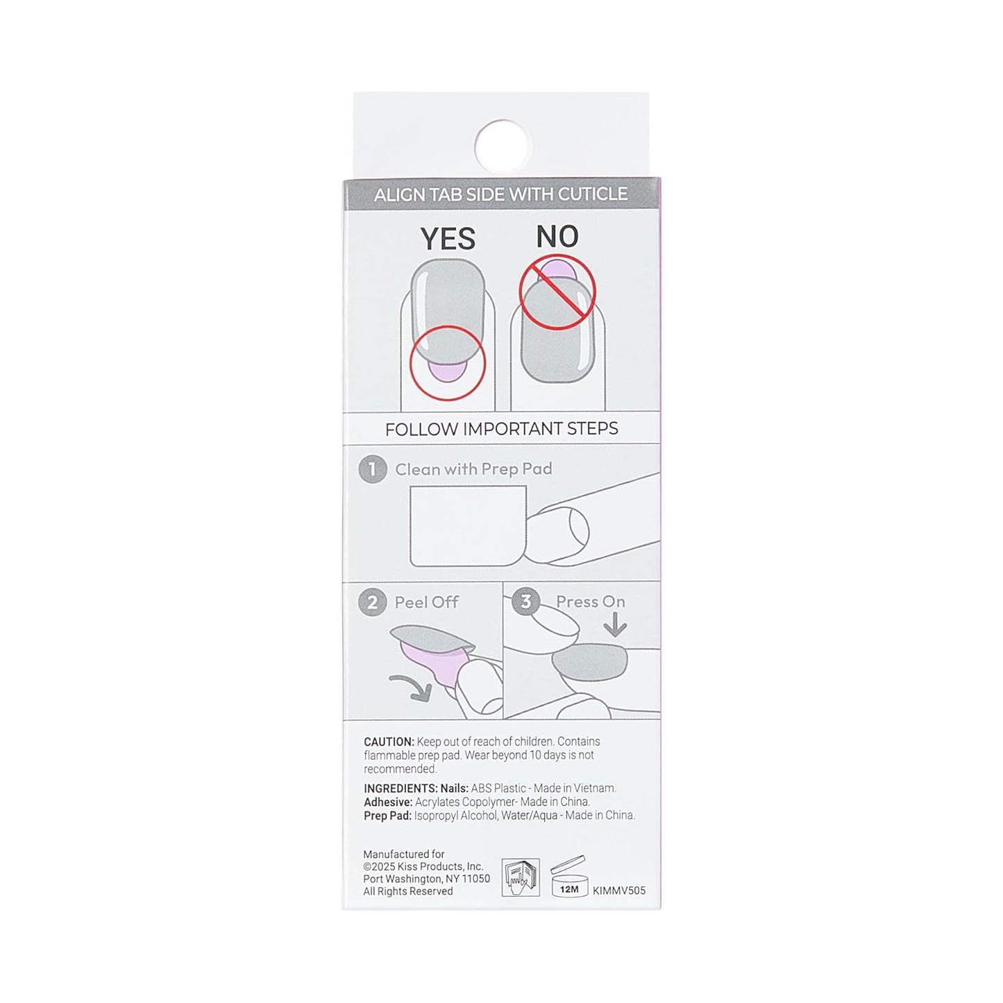 Impress No Glue Press-On Nails - 'By The River' Black Coffin Shape | Medium Size, 30 Nails & Accessories Included
