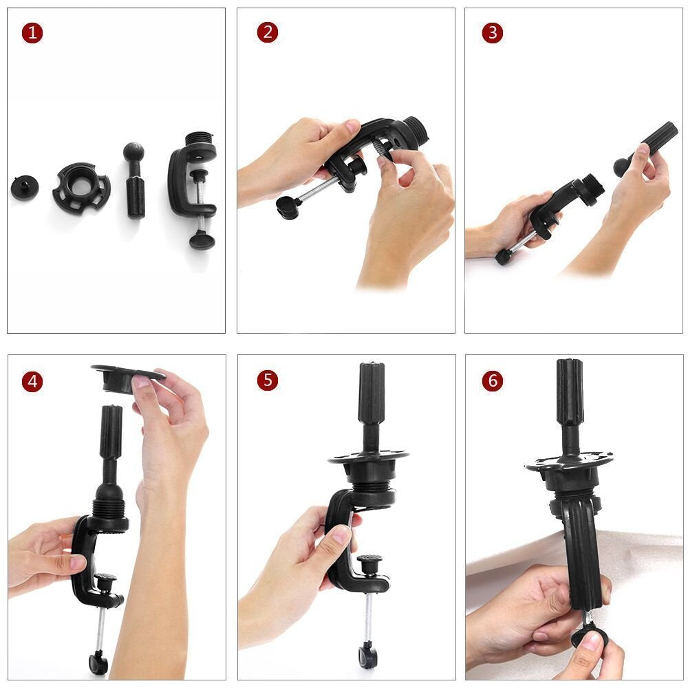 Real Hair Mannequin Head for Cosmetology | 100% Human Hair Styling Practice Doll with Clamp Holder (Dark Brown)