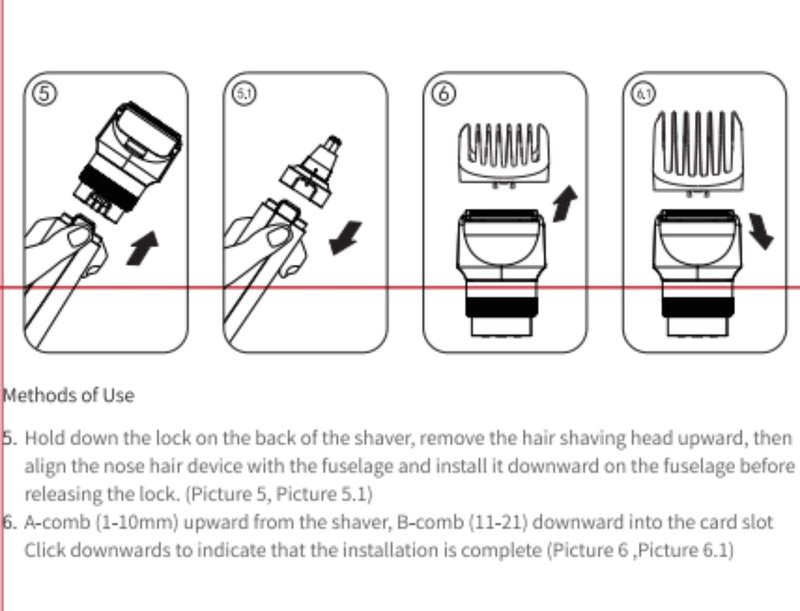 Beard Trimmer for Men - 42 Adjustable Length Settings Hair Clippers, Professional Body Hair Trimmer for Men Precision Facial Hair Trimming IPX6 Waterproof Nose Trimmers LED Display Mustache Trimmers