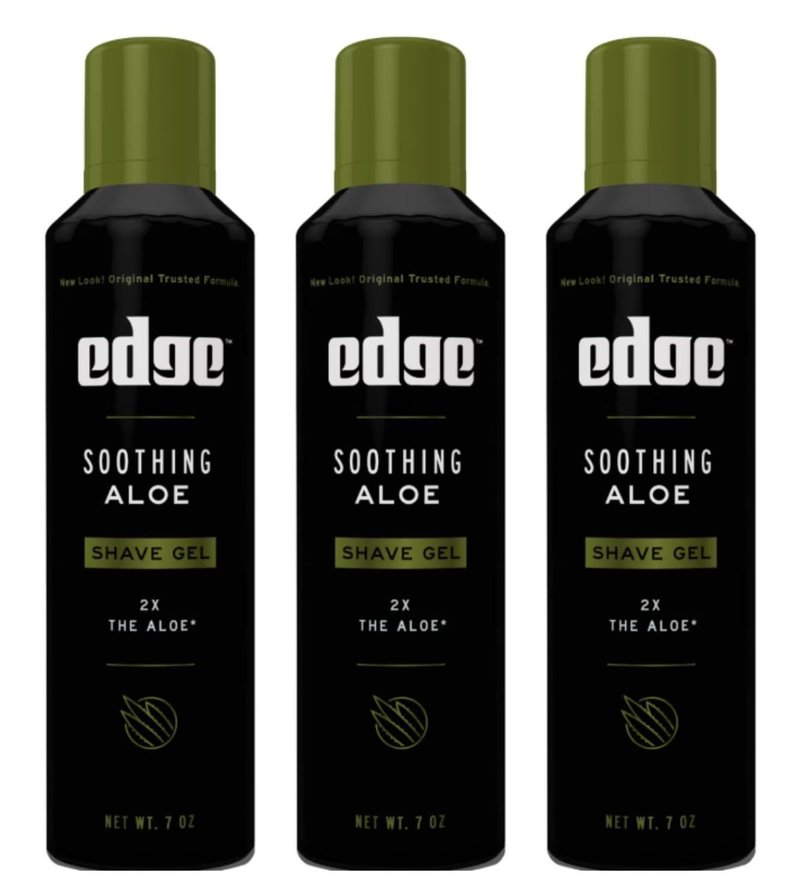 Soothing Aloe Shave Gel Men Shave Gel by Edge, 7 Ounce (3 Pack)