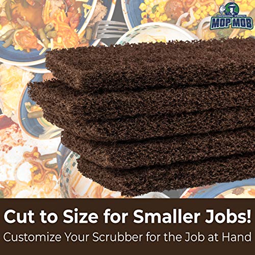 Heavy Duty XL Scouring Pads 2 Pack - Large Nylon Scrubbing Sponges for Tough Cleaning
