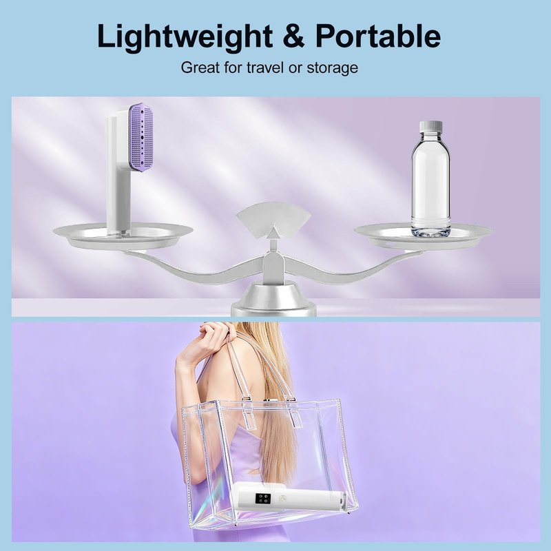Steamer for Clothes, Handheld and Portable with 15-Second Heat-Up, 2-in-1 Steamer & Iron with Smart Touch Operation and 4 Modes, Suitable for All Fabrics, Ideal for Home & Travel-Pearl White