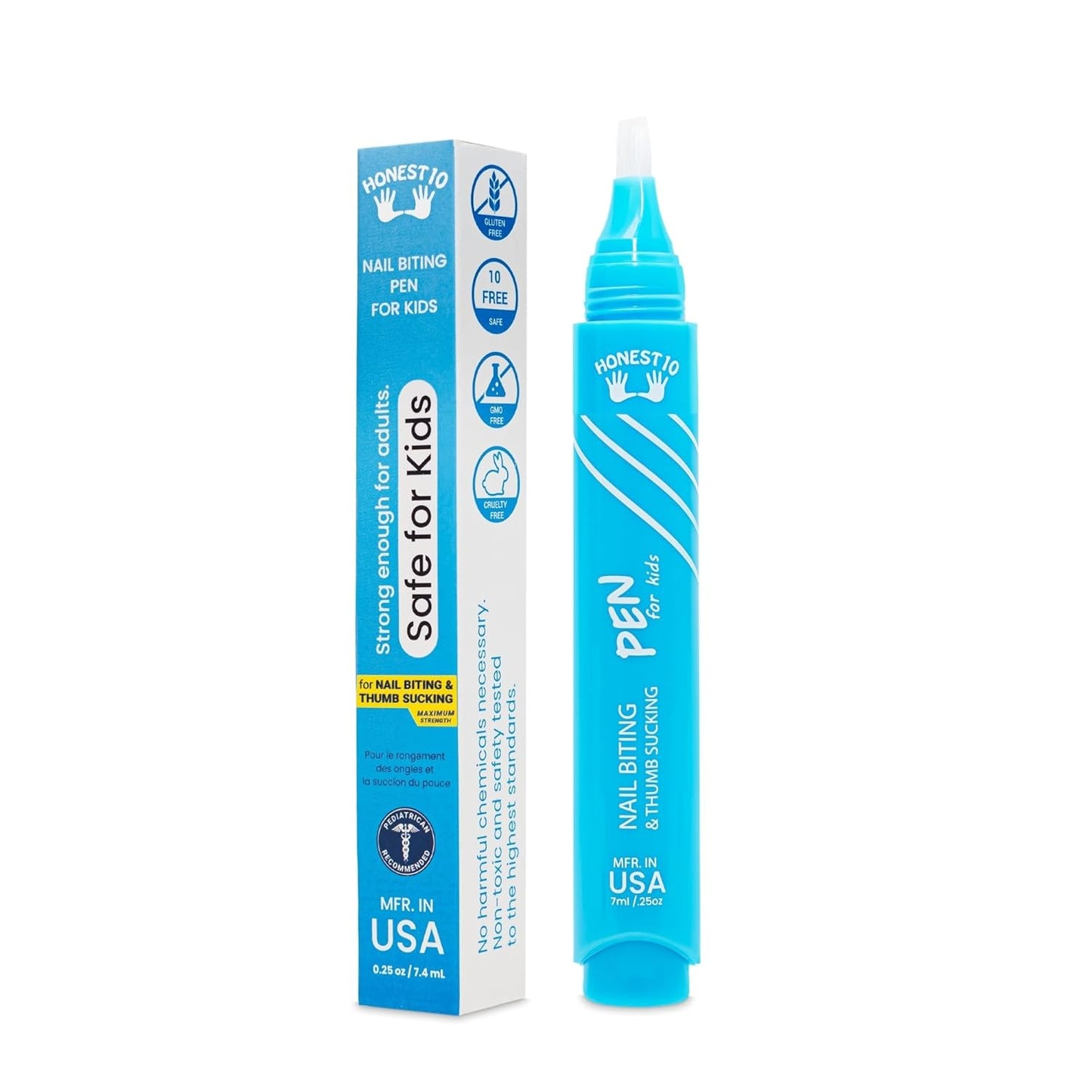 Nail Biting Prevention Polish for Kids & Adults - Safe Bitter Formula, Pediatric Approved | 0.25 oz