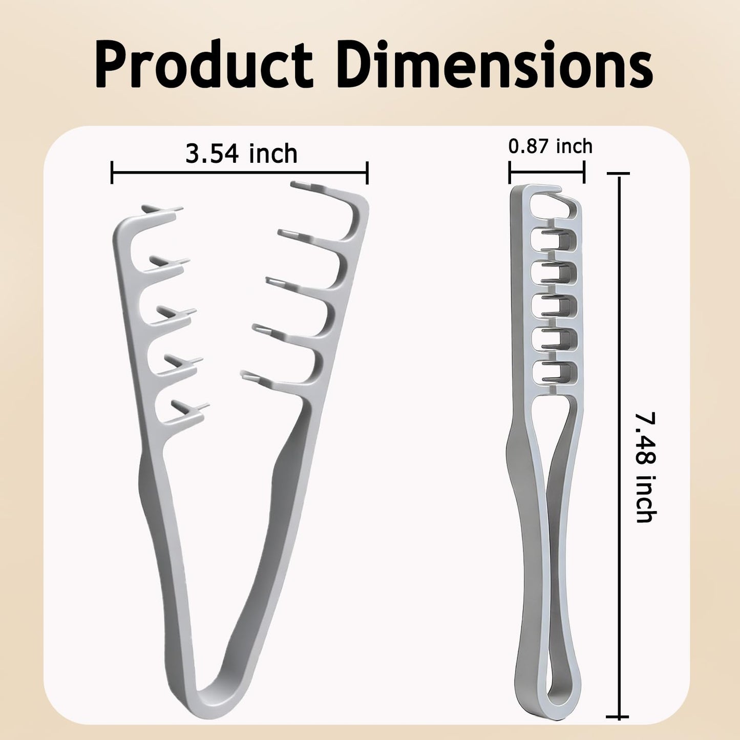 2 Pcs Texture Comb men, Upgrade Voluminous wide-toothed hair comb Men's fluffy texture, Apparatus Maximum Lift Roots Volume Tool, ABS Plastic with Textured Grip Tool for Men (Black+Grey)