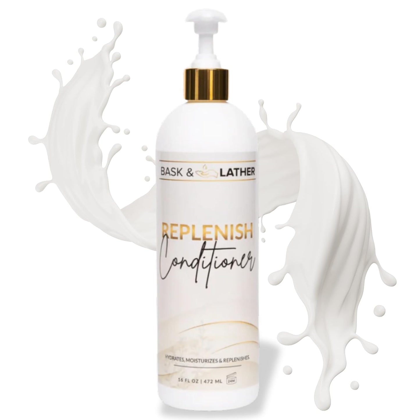 Replenish Conditioner - Deep Hydrating Natural Formula for Elasticity & Detangling | Silicone-Free, 8 oz