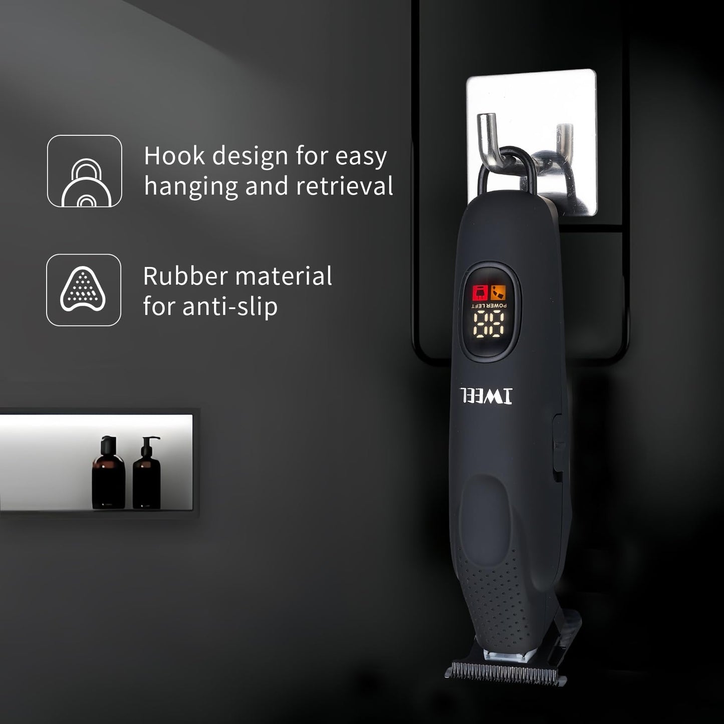 IWEEL Beard Trimmer for Men Professional Hair Trimmer for Men Hair Clippers Eletric Razor Shavers Zero Gapped T Blade Edgers Liners Cordless Rechargeable Mustache Grooming Kit for Body