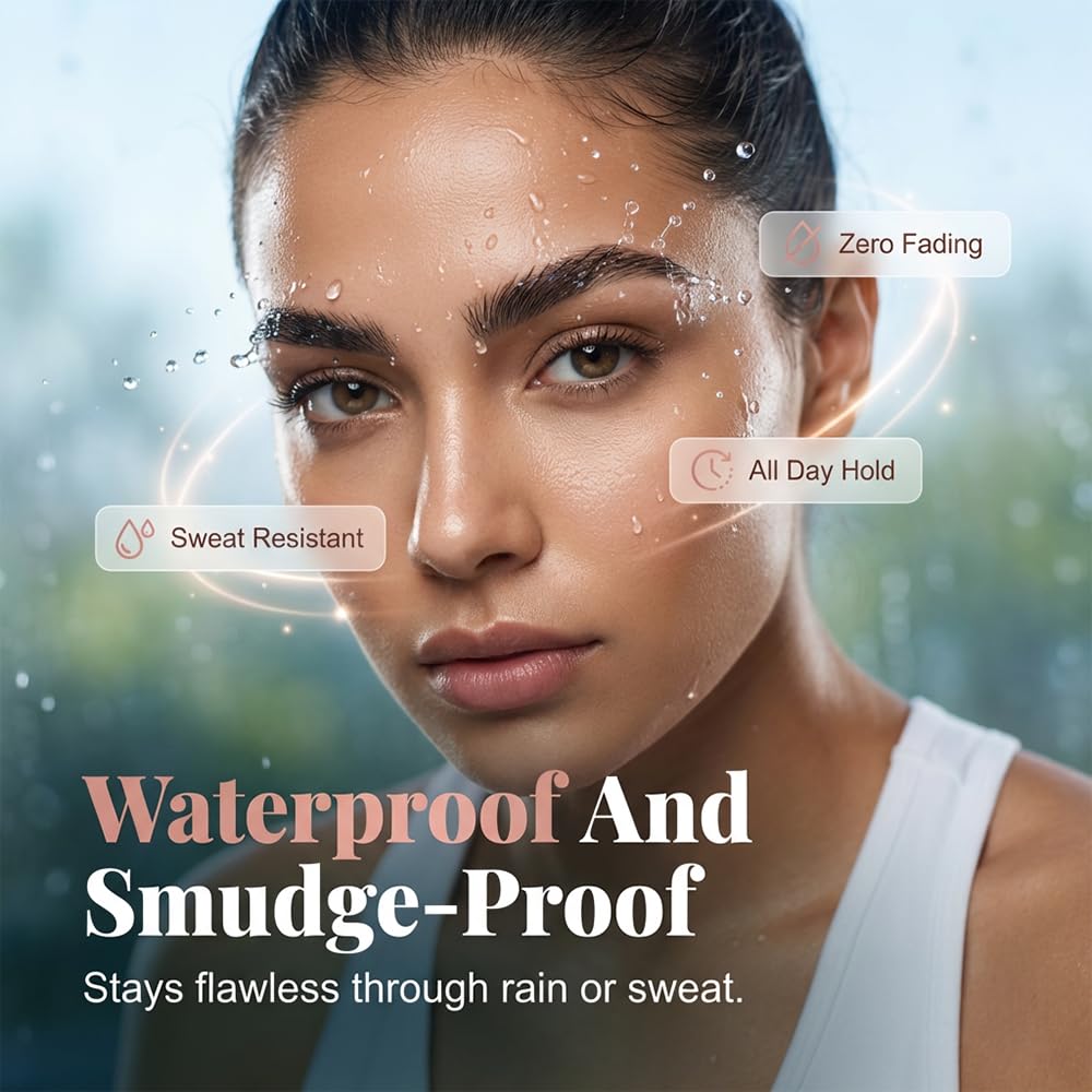 New Microblading Eyebrow Pen, Upgraded 4-Tip 3D Waterproof Eyebrow Pencil, Premium Eye Brow Pen Natural Magic Eyebrow Makeup Fine Stroke Contouring Pencil Long-Lasting Stay on All Day (Dark Brown)