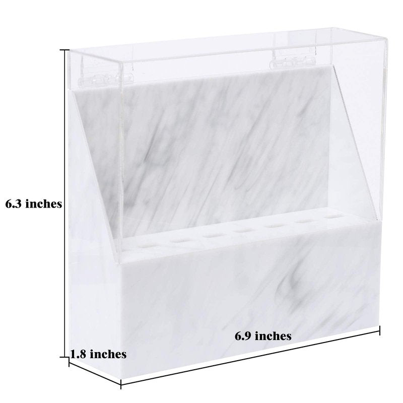 White Dust-proof Tweezers Holder Lash Extension Supplies Stand Holder 8 Holes Tweezers Holder Eyelash Extension Supplies Acrylic Display Stand Salon and Home Use by GEMERRY (White)