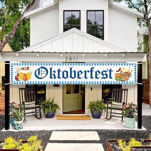 Oktoberfest Banner - Bavarian Flag Decorations for Parties 120x20
