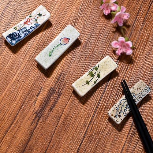 Ceramic Chopstick Holder Set of 4 - Japanese Style Tableware