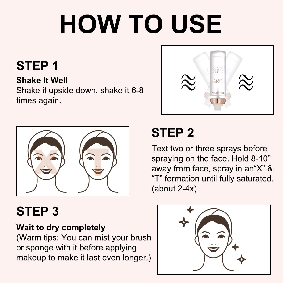 Makeup Setting Spray Long Lasting Waterproof Face Mist with Micro-Fine Pump, Oil Control & Hydrating Formula for All Day Wear, Quick-Dry Invisible Film (Flawless, 1PCS)