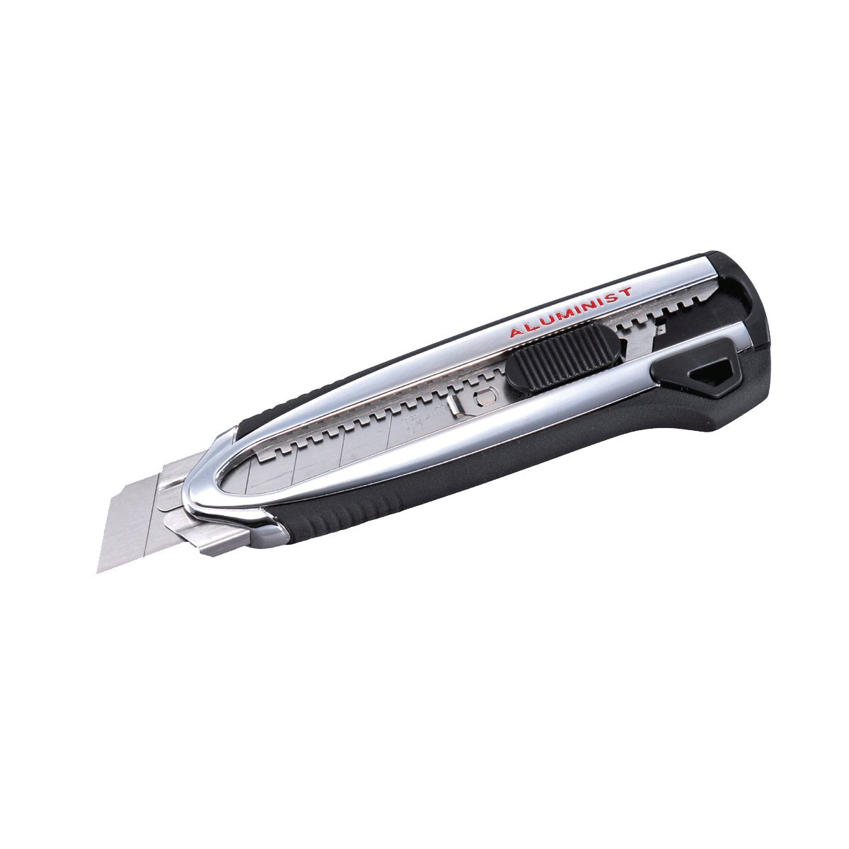 TAJIMA Utility Knife - 1" 7-Point Aluminist Magazine Snap Blade Box Cutter with Dual Blade Lock & 3 Rock Hard Blades - ACM-700C