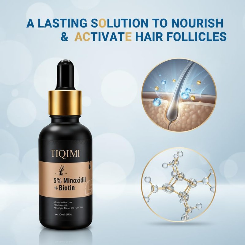 Minoxidil Hair Regrowth Treatment Foam - 5% Formula with Biotin & Rosemary Oil for Thicker, Fuller Hair | Unisex