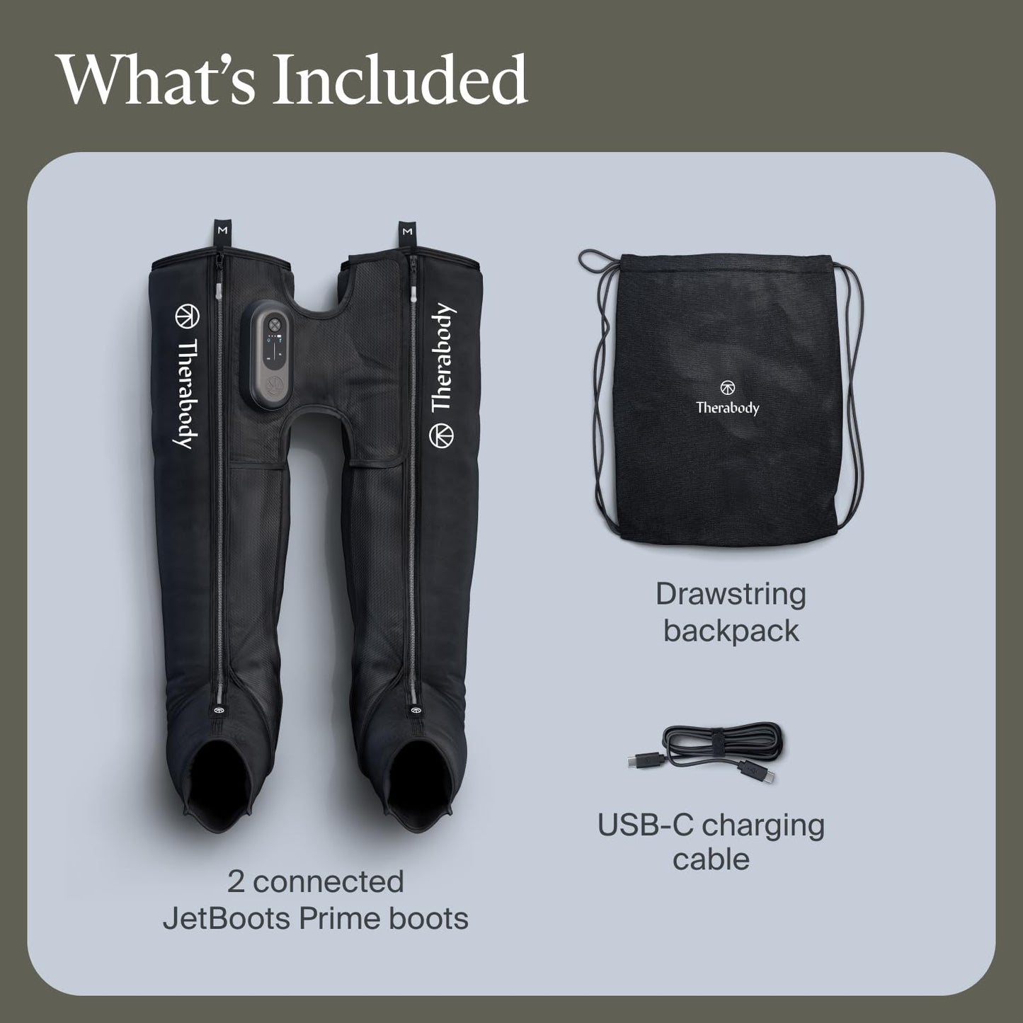 Therabody JetBoots Prime Wireless Compression Boots Leg Massager Recovery | Pneumatic Leg Compression for Circulation & Pain Relief, FDA Cleared, 4 Pressure Levels | Regular, 32-37in Leg Length