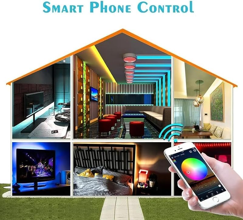WiFi LED Strip Light Controller with Voice Control - 12-24V, 96W