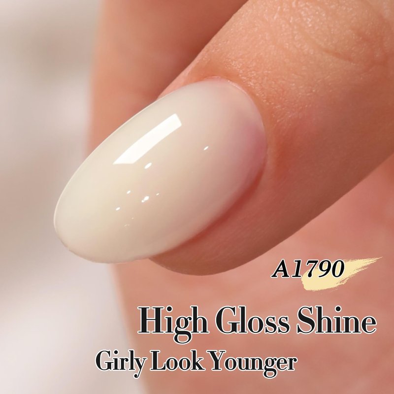 Milky Beige Jelly Gel Polish - 0.5 Oz Sheer Neutral Translucent DIY Art | 15ML